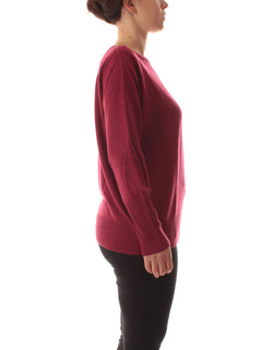 Luisa Viola maglia con strass da donna bordeaux