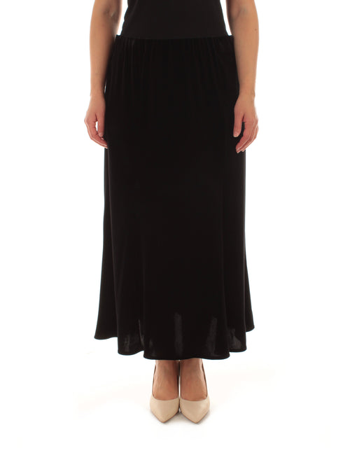 Luisa Viola gonna in velluto nero da donna