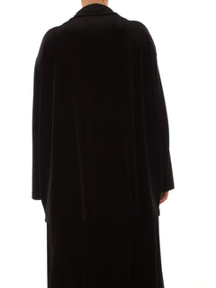 Luisa Viola giacca-camicia in velluto nero da donna