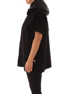 Elena Mirò cappa con cappuccio da donna nero