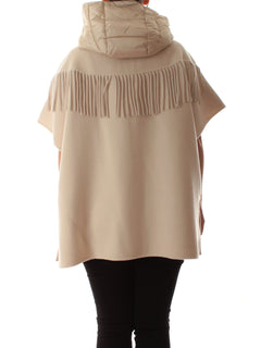 Elena Mirò cappa con cappuccio da donna panna