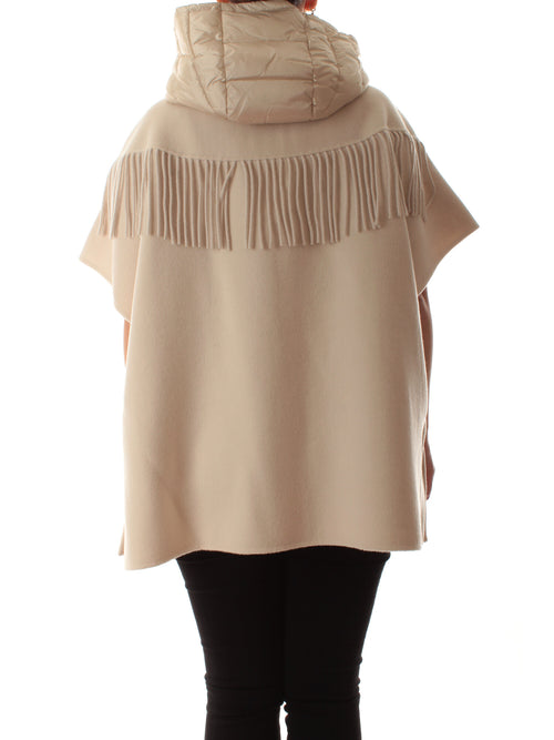 Elena Mirò cappa con cappuccio da donna panna