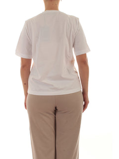 Elena Mirò T-shirt relaxed fit con ricamo Monogram da donna bianco
