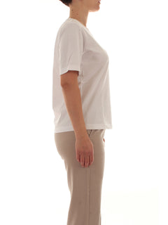 Elena Mirò T-shirt relaxed fit con ricamo Monogram da donna bianco