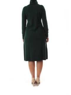 Elena Mirò abito in tricot con bottoni da donna verde