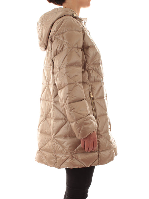 Elena Mirò piumino trapuntato con cappuccio da donna beige