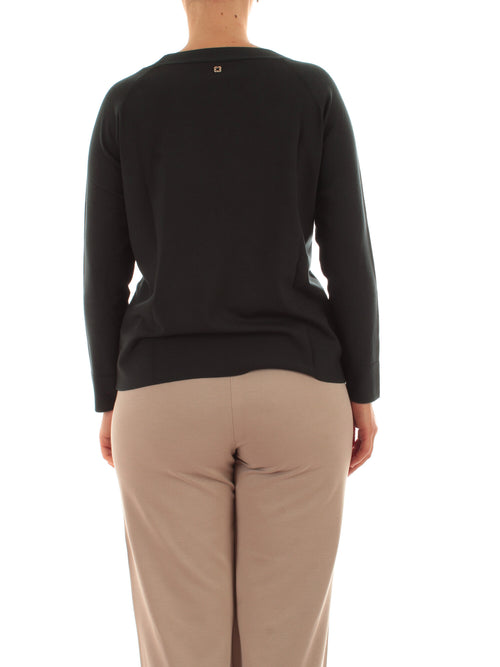 Elena Mirò maglia con scollo a barchetta da donna verdone