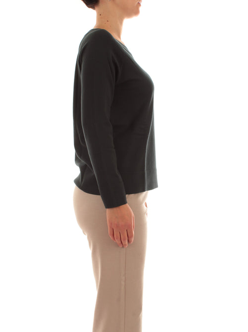 Elena Mirò maglia con scollo a barchetta da donna verdone