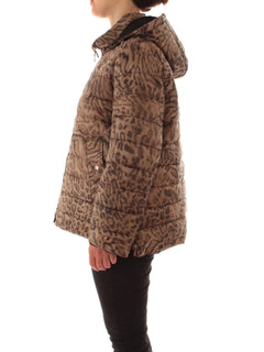 Elena Mirò piumino reversibile animalier da donna marrone