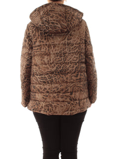 Elena Mirò piumino reversibile animalier da donna marrone