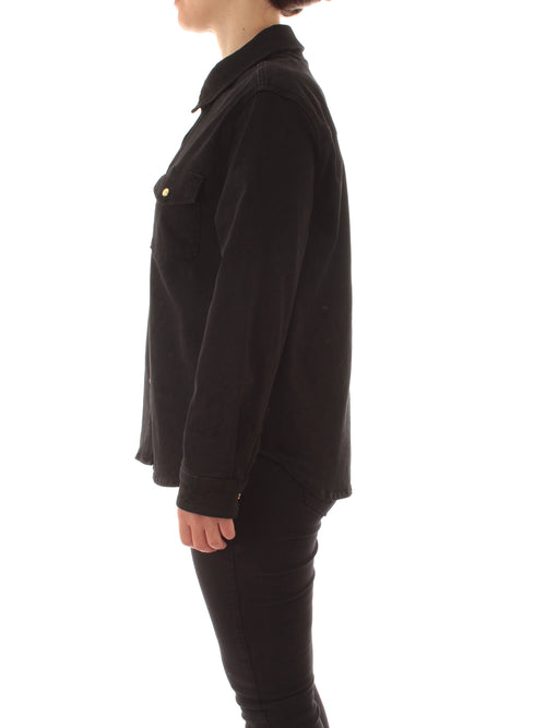 Elena Mirò camicia animalier in denim nero da donna
