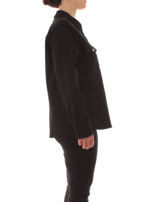 Elena Mirò camicia animalier in denim nero da donna