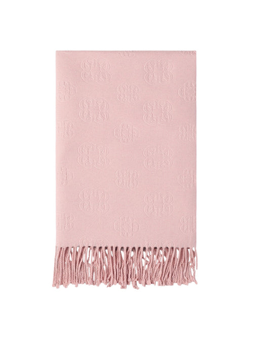 Elena Mirò sciarpa con logo embossed da donna rosa