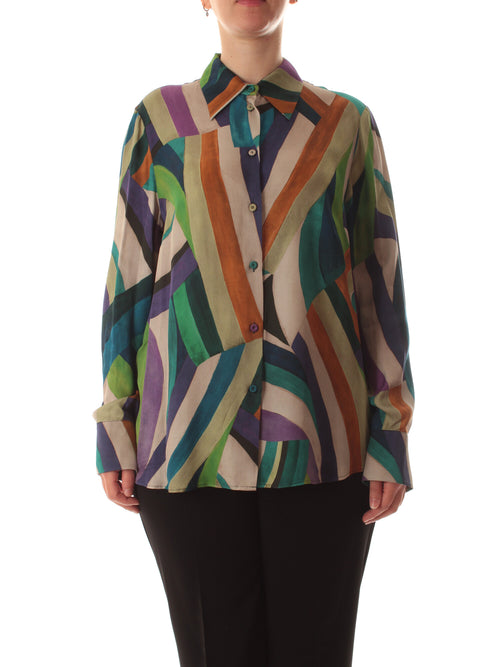 Elena Mirò camicia maschile da donna viola