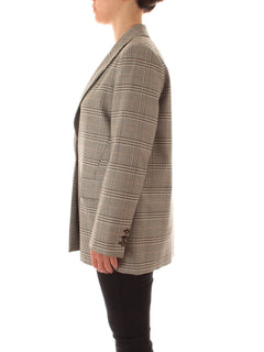 Elena Mirò blazer principe di galles da donna nero