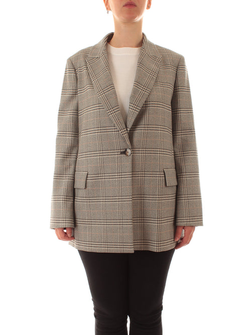 Elena Mirò blazer principe di galles da donna nero