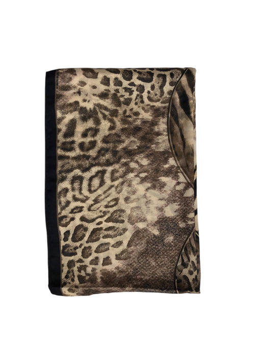 Elena Mirò stola in modal stampata da donna nero/marrone