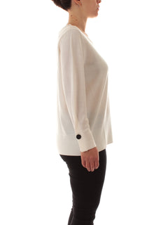 Persona By Marina Rinaldi NINFE maglia in misto lana da donna bianco seta