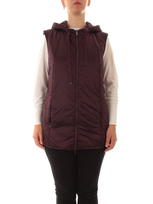 Persona By Marina Rinaldi FLOU gilet da donna rosso uva