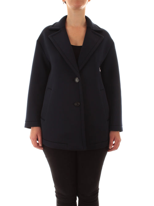 Persona By Marina Rinaldi caban in scuba da donna blu marino