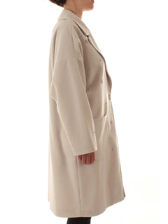 Marina Talia cappotto con applicazioni da donna panna