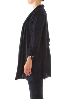 Marina Talia spolverino glitterato da donna blu