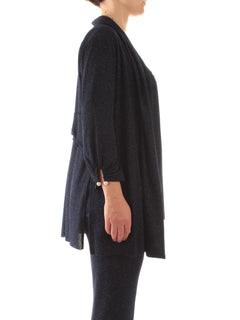 Marina Talia spolverino glitterato da donna blu