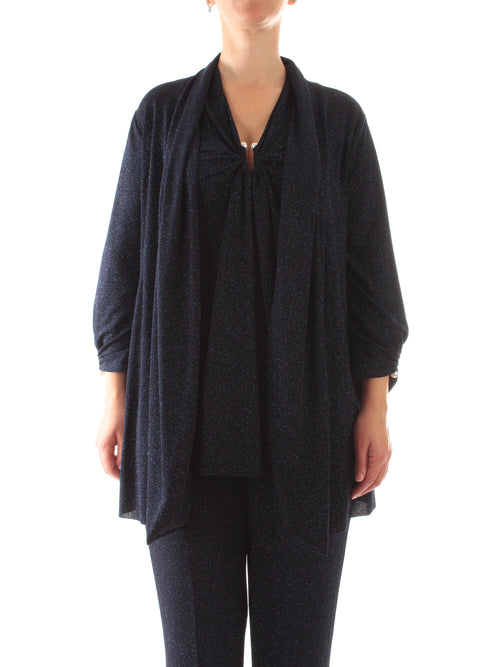 Marina Talia spolverino glitterato da donna blu