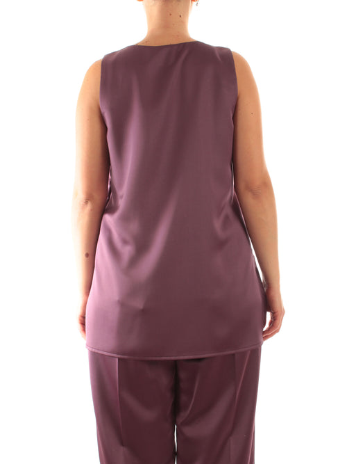 Marina Talia top in raso da donna ametista