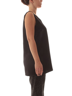 Marina Talia top in raso da donna nero