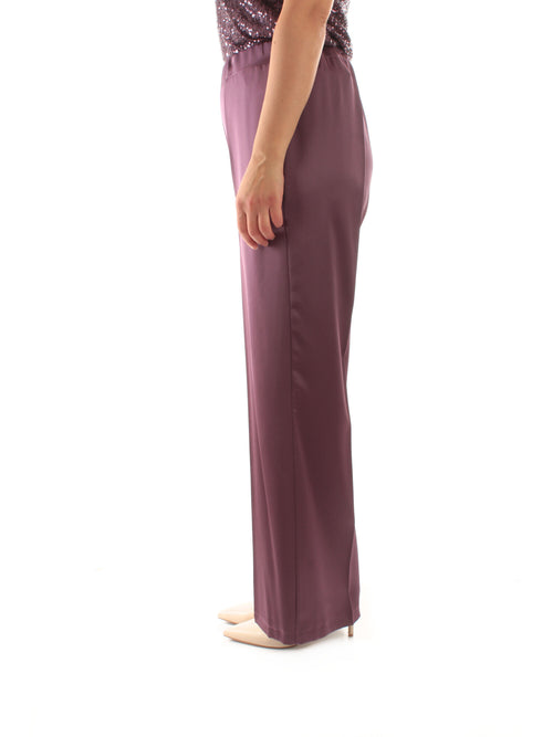 Marina Talia pantalone in raso da donna ametista