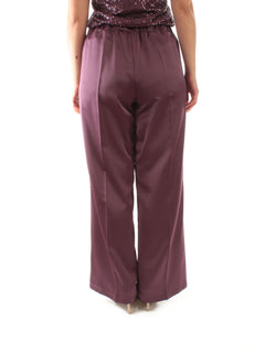 Marina Talia pantalone in raso da donna ametista