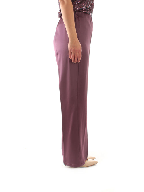 Marina Talia pantalone in raso da donna ametista