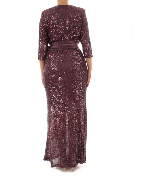 Marina Talia abito in full paillettes da donna ametista