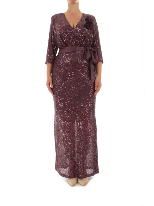 Marina Talia abito in full paillettes da donna ametista