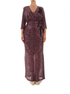 Marina Talia abito in full paillettes da donna ametista