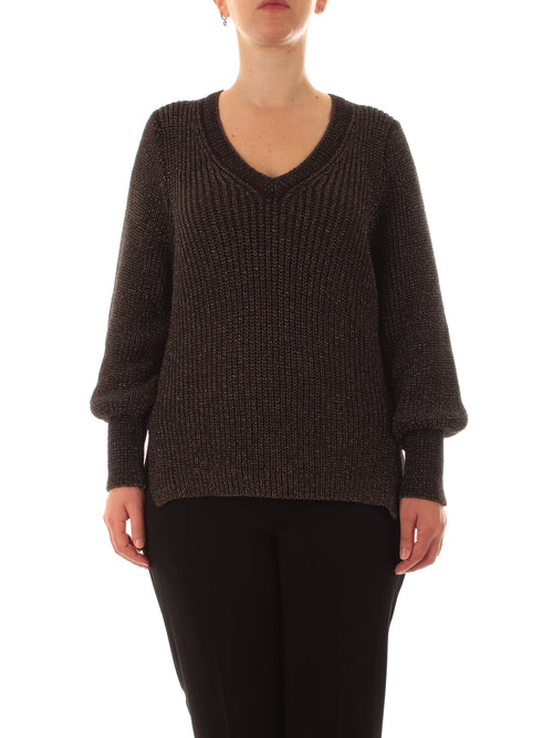 Marina Talia maglia con lurex da donna moro