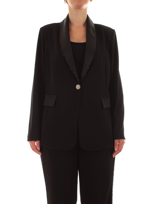 Marina Talia blazer con perline da donna nero