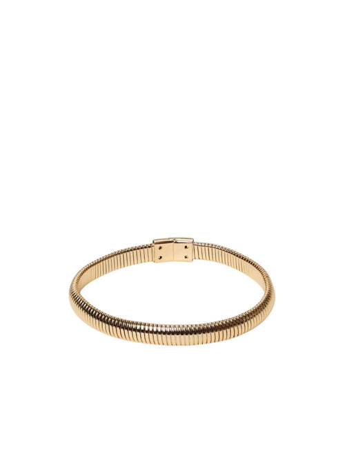 Twinset collana girocollo Fessura con stampa snake da donna gold