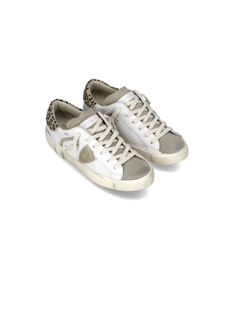 Philippe Model PRSX LOW sneaker da donna leo/blanc