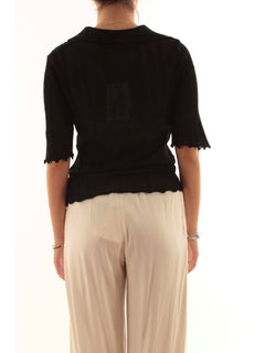 Akep polo light lurex da donna nero