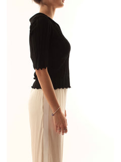 Akep polo light lurex da donna nero