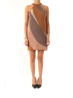 Akep mini abito lurex da donna multicolor