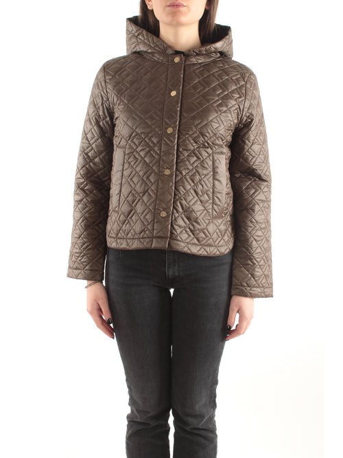 Emme Marella PIROGA giubbino trapuntato in tessuto antigoccia da donna marrone