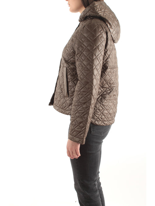 Emme Marella PIROGA giubbino trapuntato in tessuto antigoccia da donna marrone