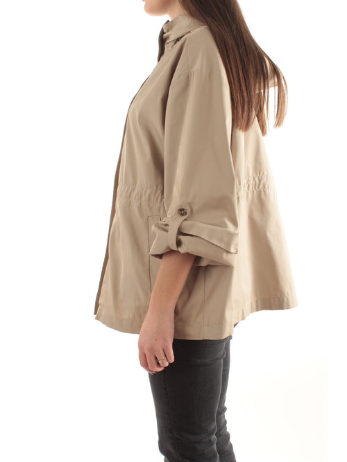 Emme Marella parka corto antigoccia da donna beige
