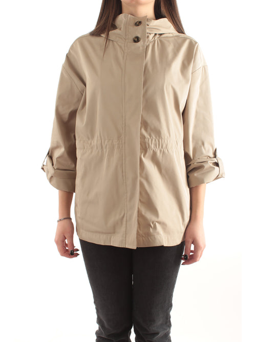 Emme Marella parka corto antigoccia da donna beige