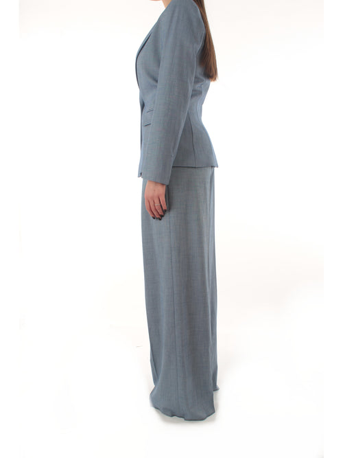 Emme Marella SLOGAN completo in viscosa da donna azzurro denim