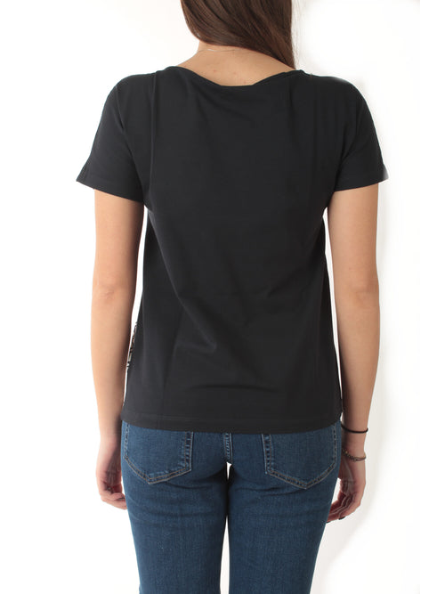 Emme Marella SANSA blusa doppio materiale da donna bianco/blu