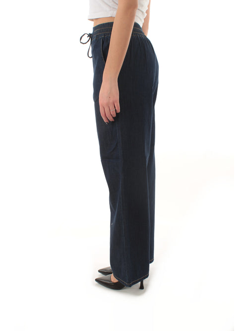 Emme Marella FINGERE pantalone in denim stretch da donna blu jeans